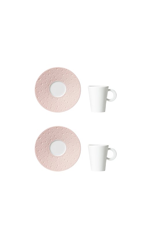 фото Набор из 2-х кофейных чашек и блюдец ecume rose bernardaud