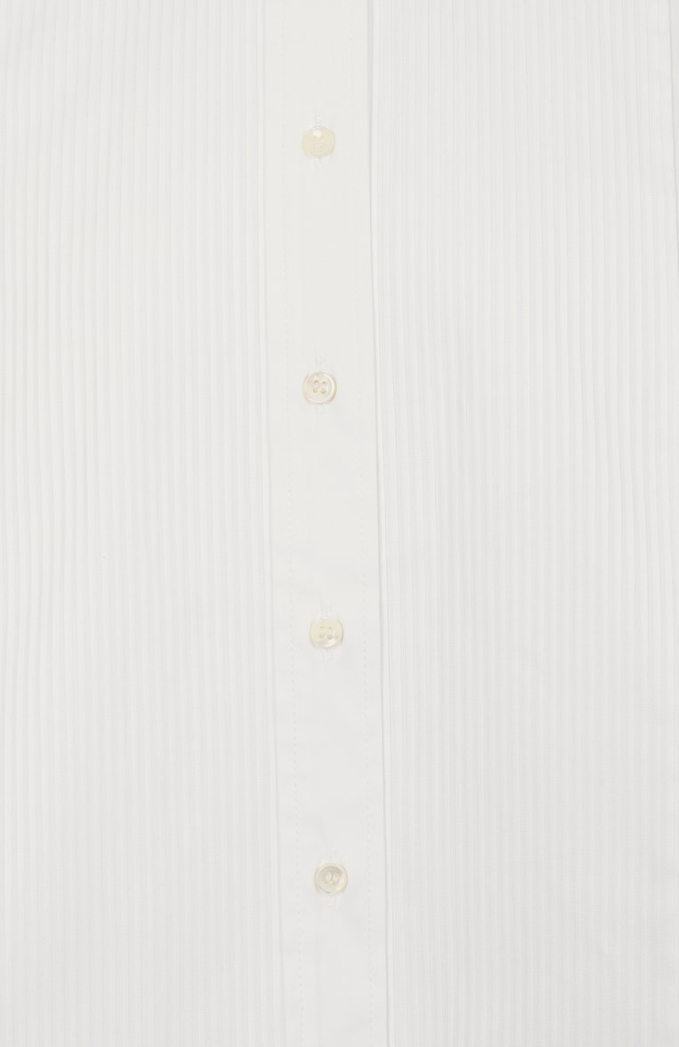 Женская хлопковая рубашка BRUNELLO CUCINELLI белого цвета, арт. M0091RB416 | Фото 6 (Длина (для топов): Стандартные; Рукава: Длинные; Материал внешний: Хлопок; Стили: Кэжуэл; Принт: Без принта; Женское Кросс-КТ: Рубашка-одежда)