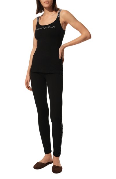 Легинсы EMPORIO ARMANI черного цвета по цене 5215 руб., арт. 164568/2F227, фото 2 Легинсы EMPORIO ARMANI, арт. 164568/2F227, фото 2