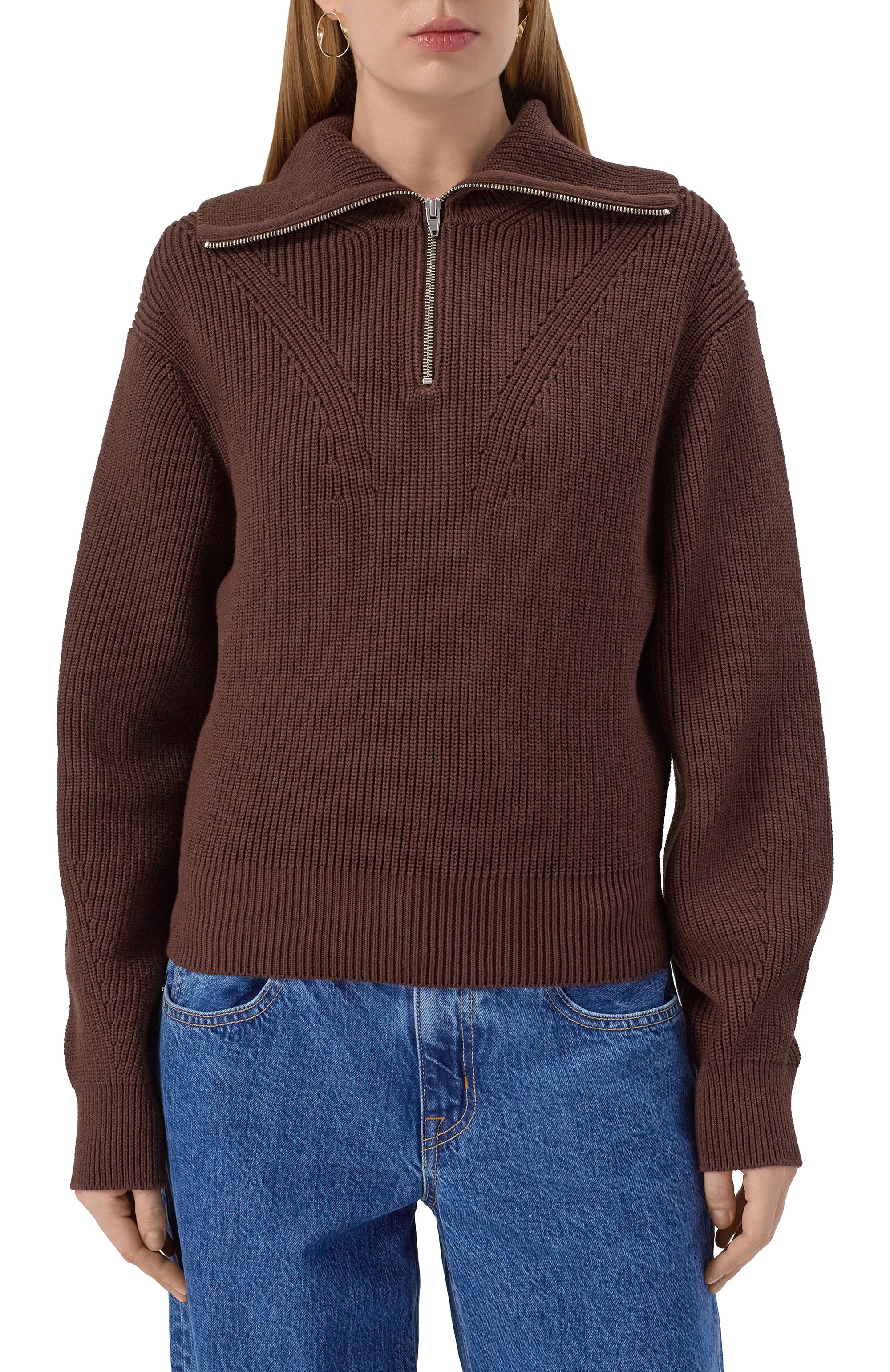 Свитер из хлопка и вискозы JUUN.J коричневого цвета по цене 67300 руб., арт. JW5X51W05, фото 3 Свитер из хлопка и вискозы JUUN.J, арт. JW5X51W05, фото 3