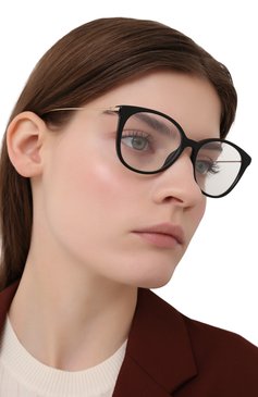 Женские оправа DIOR EYEWEAR черного цвета, арт. DI0RSIGHT01 807 | Фото 2 (Тип очков: Оправа; Региональные ограничения белый список (Axapta Mercury): RU, Не проставлено; Нос: Не проставлено; Очки форма: Бабочка; Оптика Гендер: оптика-женское)