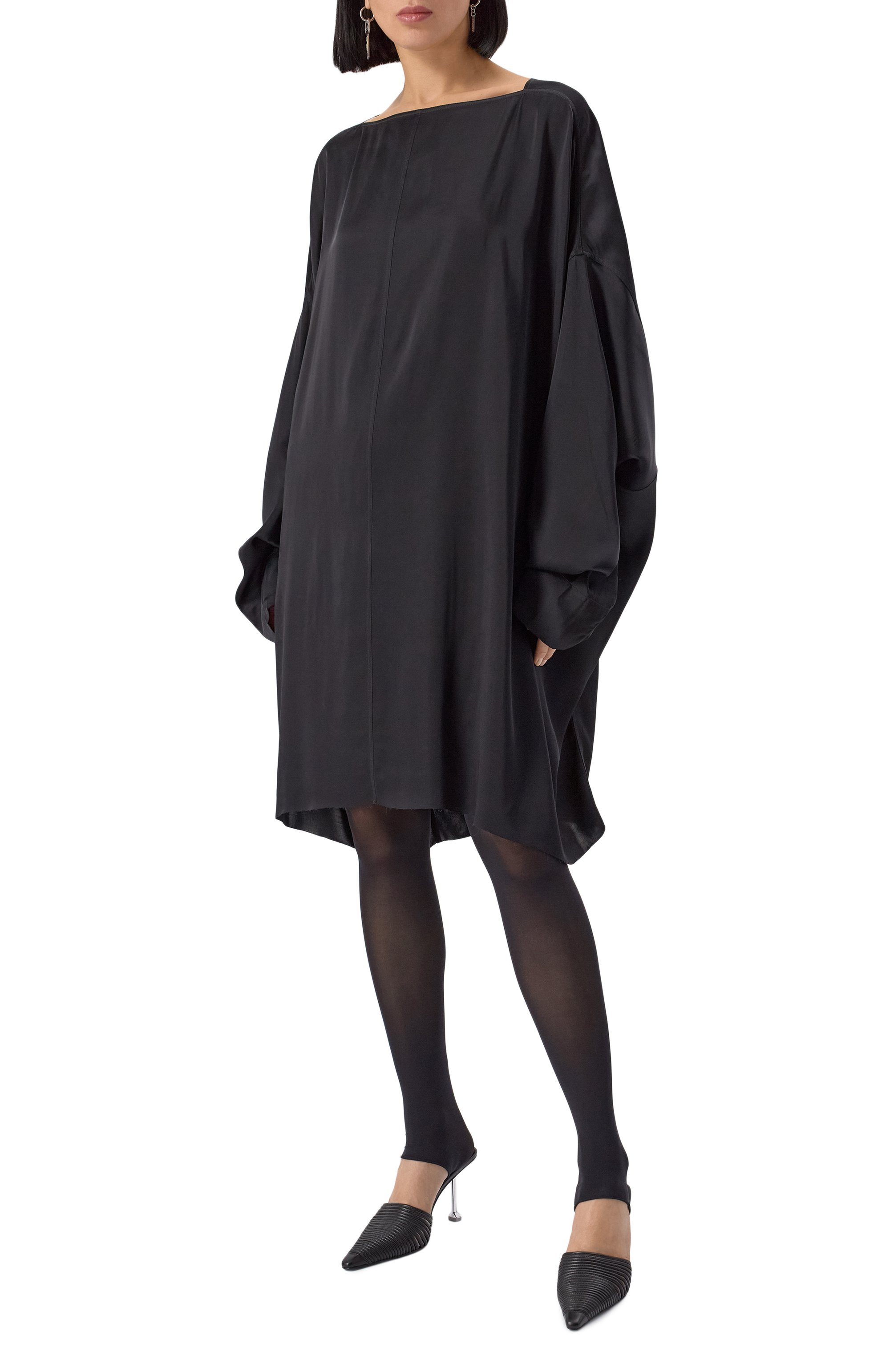 Атласная туника RICK OWENS, арт. R001E7599/SCH, фото 3