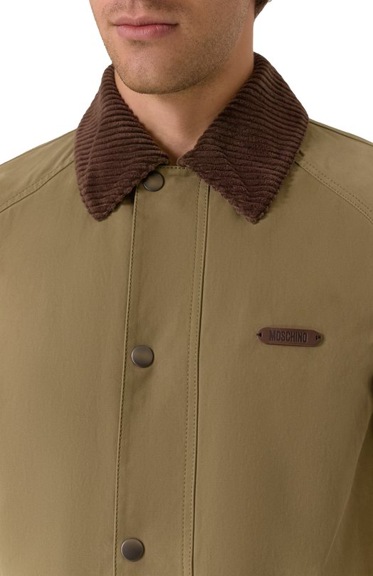 Хлопковая куртка Moschino A0620/5218 Хаки  A0620/5218 Фото 5