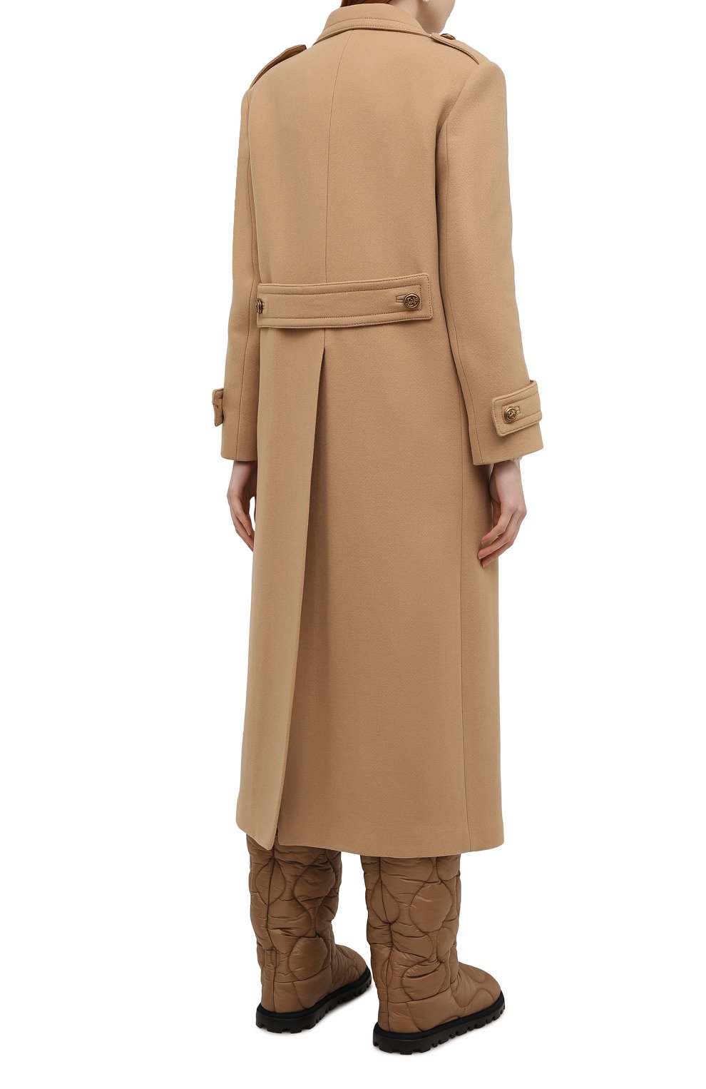 Шерстяное пальто MIU MIU бежевого цвета по цене 350000 руб., арт. MS1867-1ZUQ-F0040, фото 4 Шерстяное пальто MIU MIU, арт. MS1867-1ZUQ-F0040, фото 4