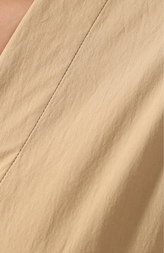 Хлопковое платье Deveaux New York Бежевый, фото 5