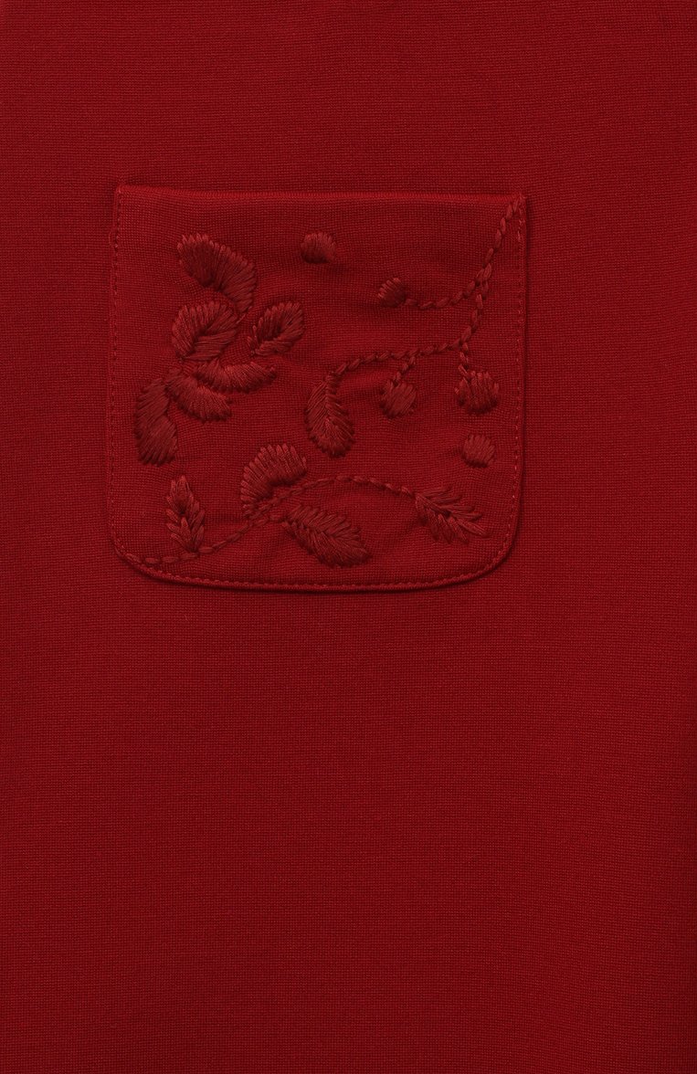 Детские брюки CHLOÉ бордового цвета, арт. C14746/14A | Фото 3 (Нос: Не проставлено; Материал внешний: Хлопок, Синтетический материал; Случай: Повседневный; Ростовка одежда: 13 - 15 лет | 158 см)