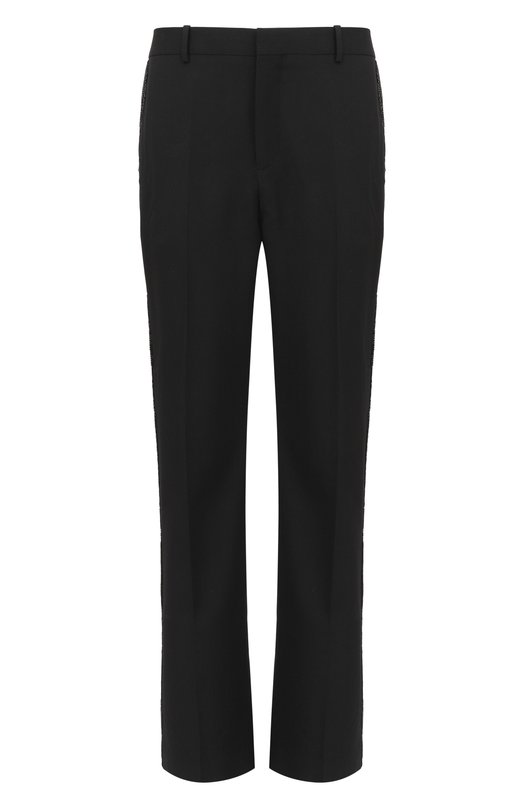 Шерстяные брюки Balmain GH1P0131/PD31 Чёрный GH1P0131/PD31