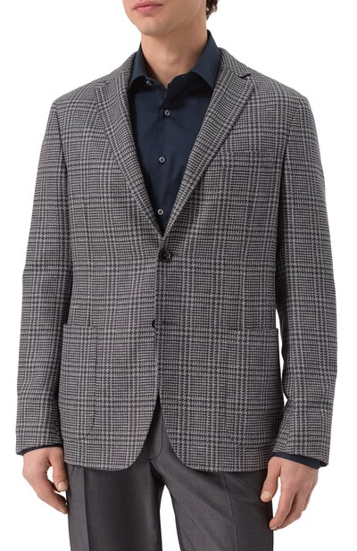 Пиджак из шелка и шерсти ZEGNA, арт. 1DNMG0/916703A9, фото 5