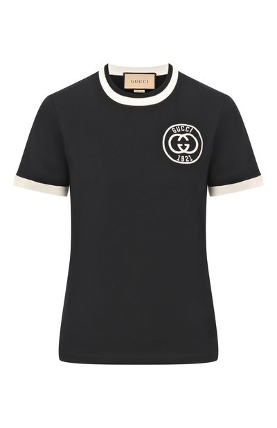 Женская хлопковая футболка GUCCI, арт. 756596/XJFV8