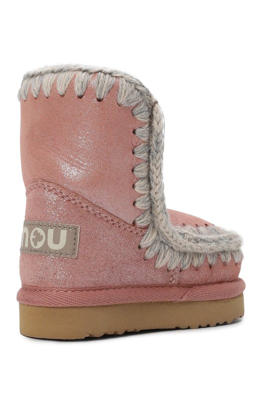 Кожаные сапоги Mou Розовый, фото 3