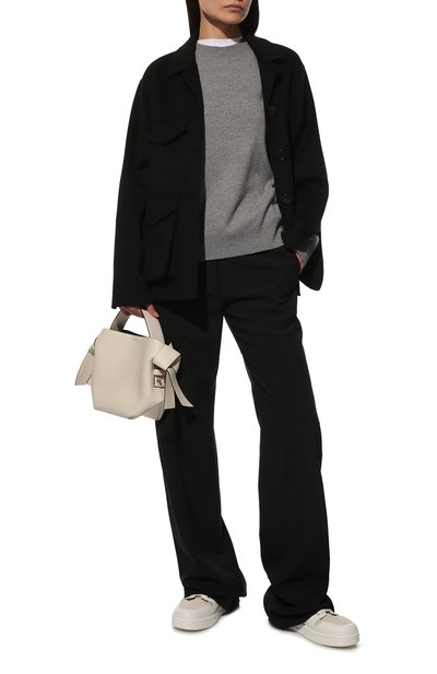 Шерстяной пуловер ACNE STUDIOS серого цвета по цене 39950 руб., арт. C60042/W, фото 2 Шерстяной пуловер ACNE STUDIOS, арт. C60042/W, фото 2