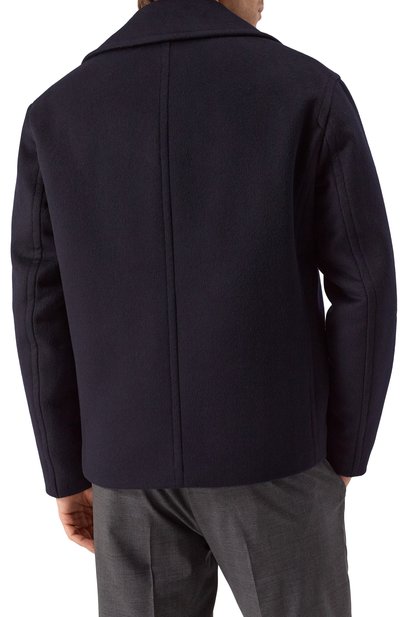 Шерстяное пальто EMPORIO ARMANI темно-синего цвета по цене 91950 руб., арт. 6D1BA6/1NMYZ, фото 4 Шерстяное пальто EMPORIO ARMANI, арт. 6D1BA6/1NMYZ, фото 4