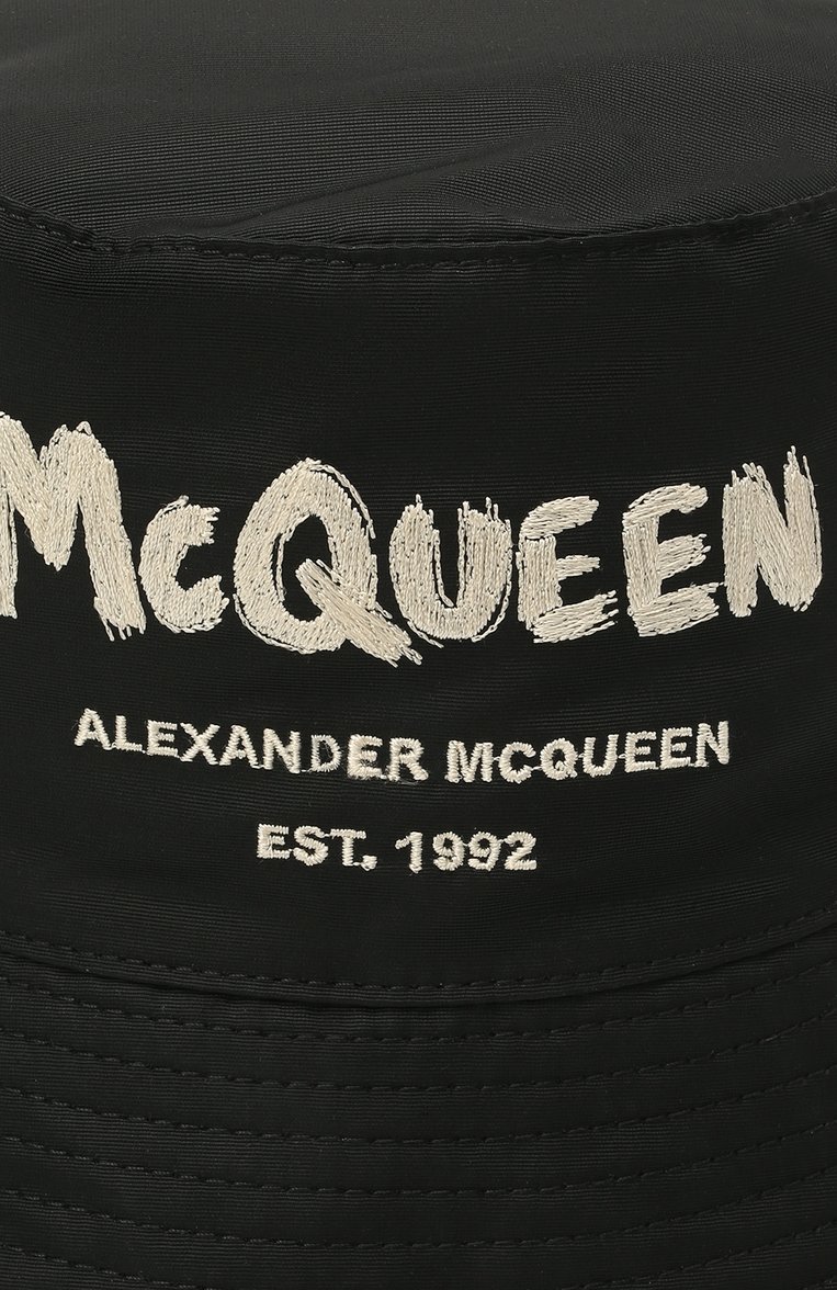 Мужская панама ALEXANDER MCQUEEN ч�ерного цвета, арт. 663112/4404Q | Фото 3 (Материал: Текстиль, Синтетический материал; Материал сплава: Проставлено; Нос: Не проставлено)
