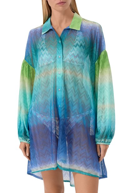 Туника MISSONI голубого цвета по цене 107500 руб., арт. MC24SK00/BR013X, фото 3 Туника MISSONI, арт. MC24SK00/BR013X, фото 3