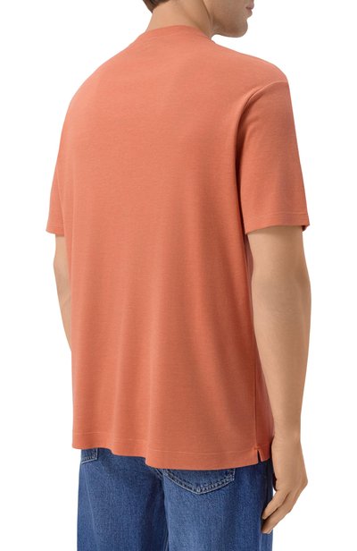 Футболка из хлопка и лиоцелла PAUL&SHARK оранжевого цвета по цене 24550 руб., арт. 15311602_002, фото 4 Футболка из хлопка и лиоцелла PAUL&SHARK, арт. 15311602_002, фото 4