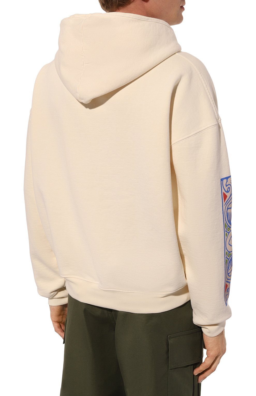 Хлопковое худи RHUDE кремового цвета по цене 98550 руб., арт. RHPS24H003012611, фото 4 Хлопковое худи RHUDE, арт. RHPS24H003012611, фото 4