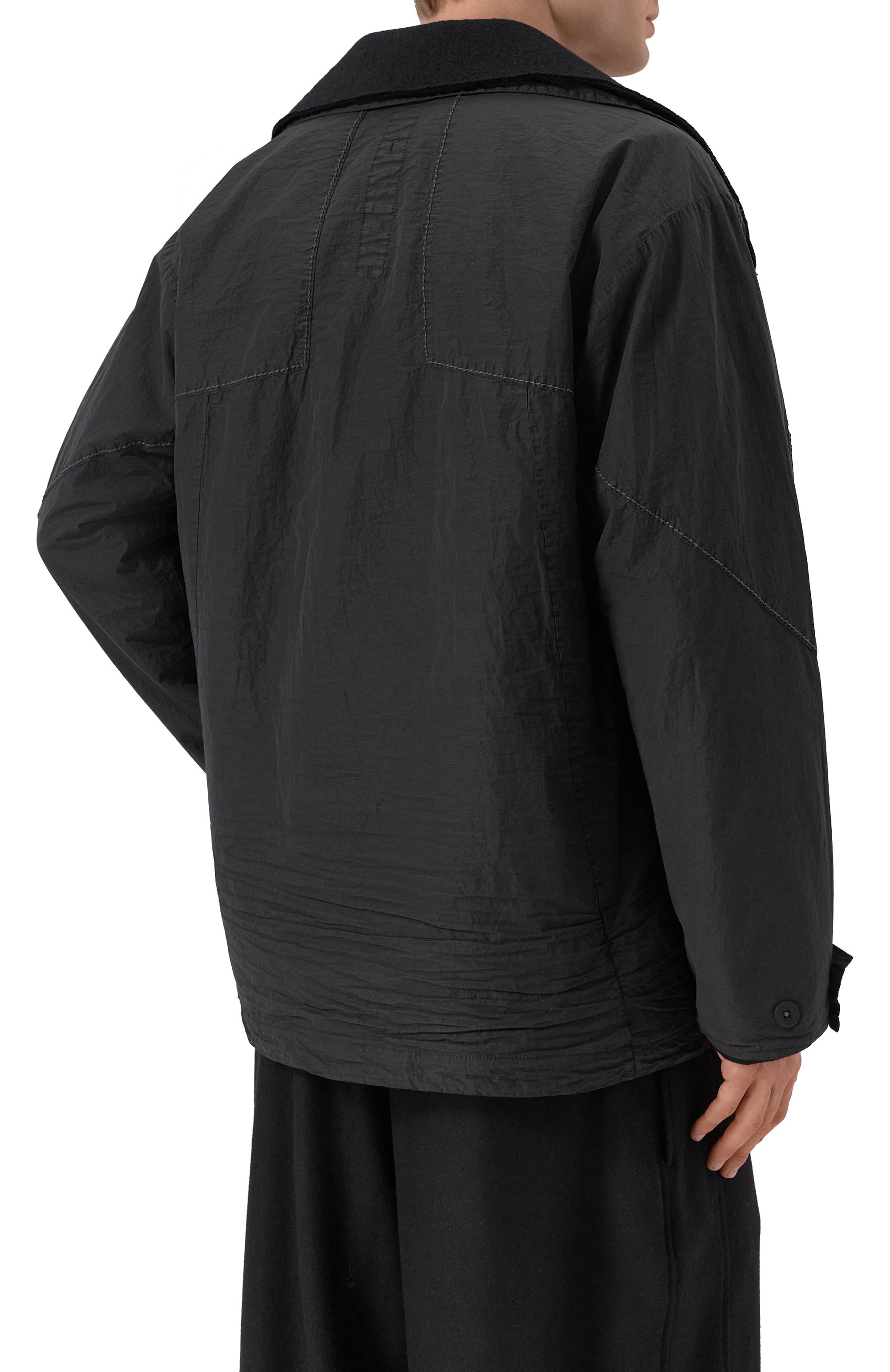 Куртка из хлопка и шерсти TRANSIT темно-серого цвета по цене 133500 руб., арт. CFUTRB0241, фото 4 Куртка из хлопка и шерсти TRANSIT, арт. CFUTRB0241, фото 4