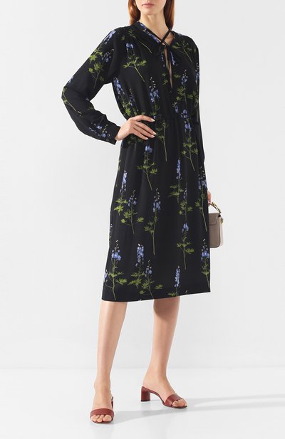 Платье с принтом DRIES VAN NOTEN черного цвета по цене 61900 руб., арт. 192-11058-8009, фото 2 Платье с принтом DRIES VAN NOTEN, арт. 192-11058-8009, фото 2