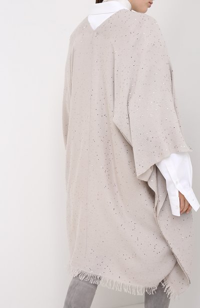 Пончо из смеси кашемира и шелка BRUNELLO CUCINELLI, арт. MSCDVSP18, фото 4