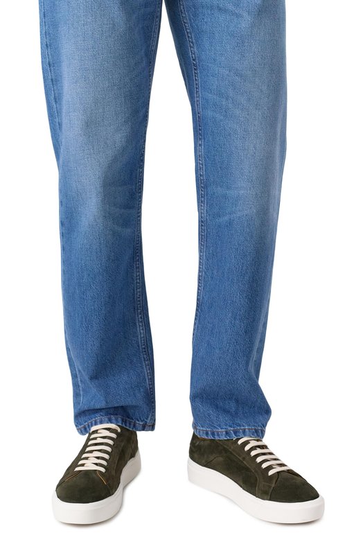 Замшевые кеды Kiton USSA268N0119002003 Зелёный  USSA268N0119002003 Фото 3