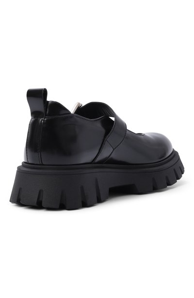 Кожаные туфли MSGM KIDS черного цвета по цене 28200 руб., арт. 84001/VAR1_001, фото 3 Кожаные туфли MSGM KIDS, арт. 84001/VAR1_001, фото 3