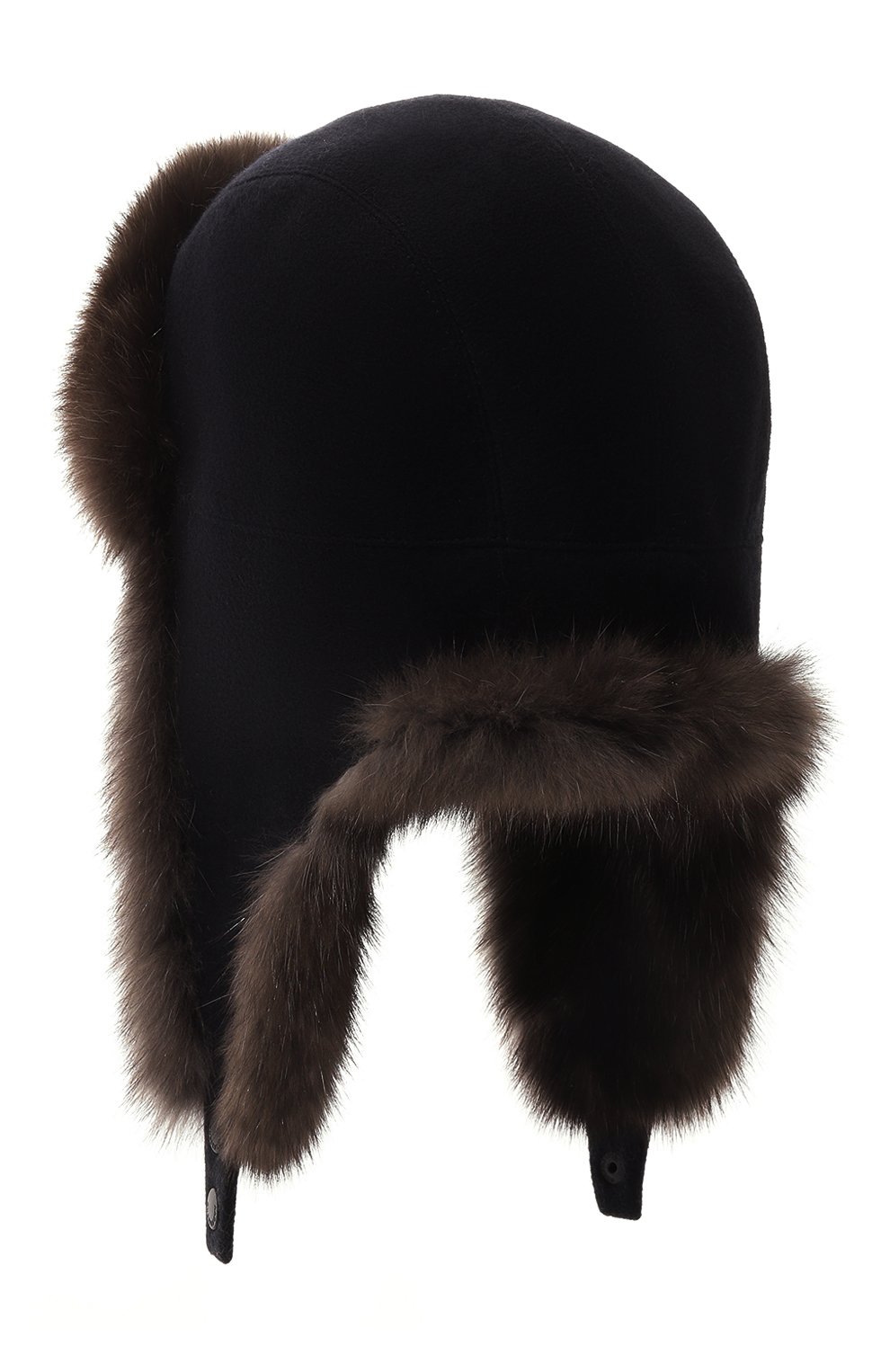 Шерстяная шапка-ушанка с мехом соболя VICTORIA KUSENKOVA, арт. 099103384153, фото 3