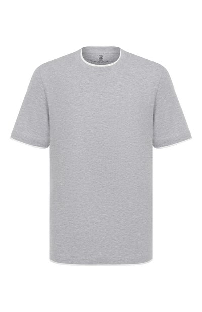 Мужская хлопковая футболка BRUNELLO CUCINELLI, арт. M0B137427