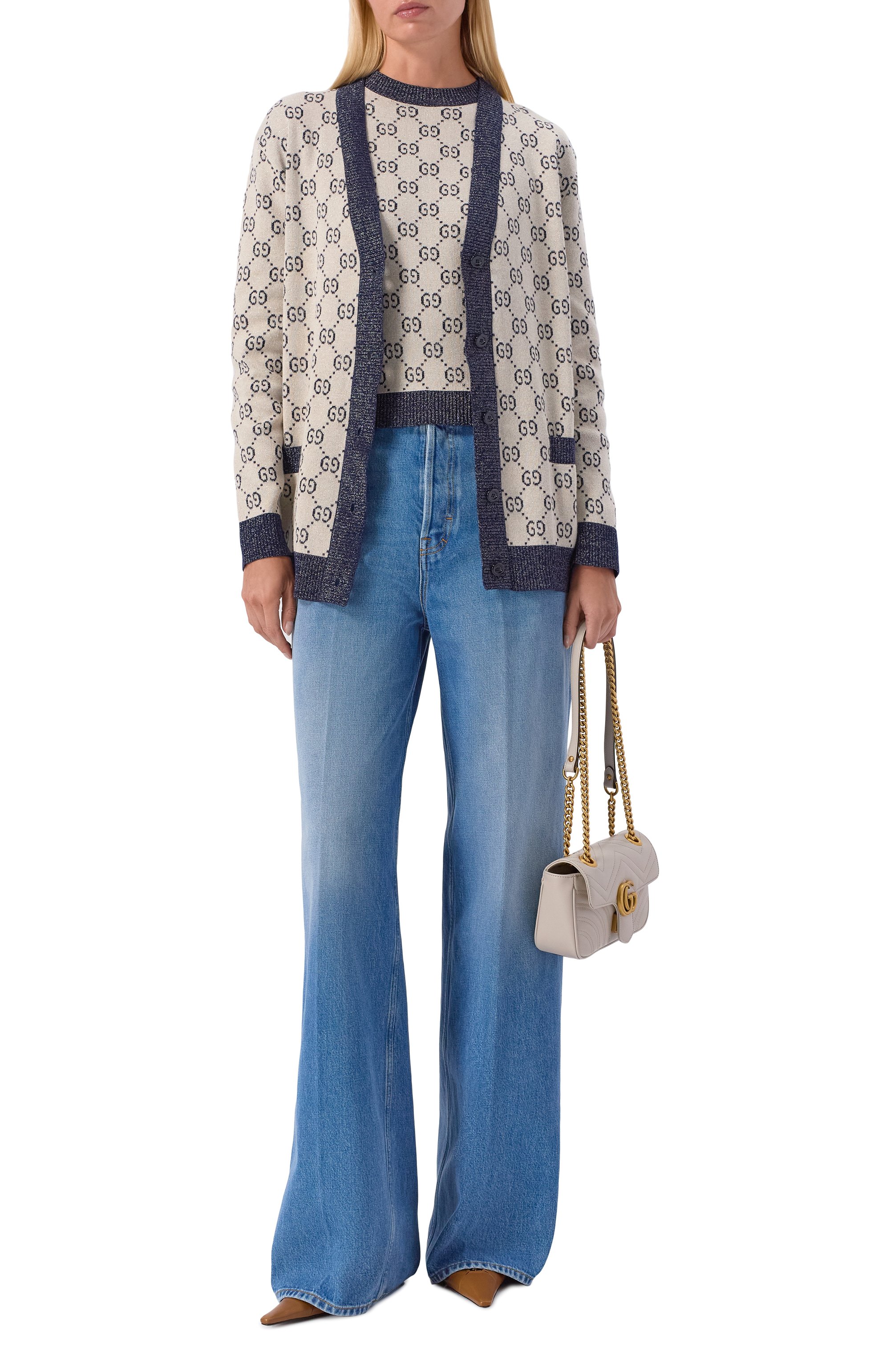 Хлопковый кардиган GUCCI кремового цвета по цене 184500 руб., арт. 692727/XKB54, фото 2 Хлопковый кардиган GUCCI, арт. 692727/XKB54, фото 2