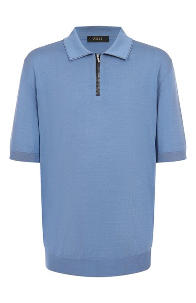 Мужское поло из хлопка и шелка ZILLI, арт. KZP002M0143VRIS00/66-68