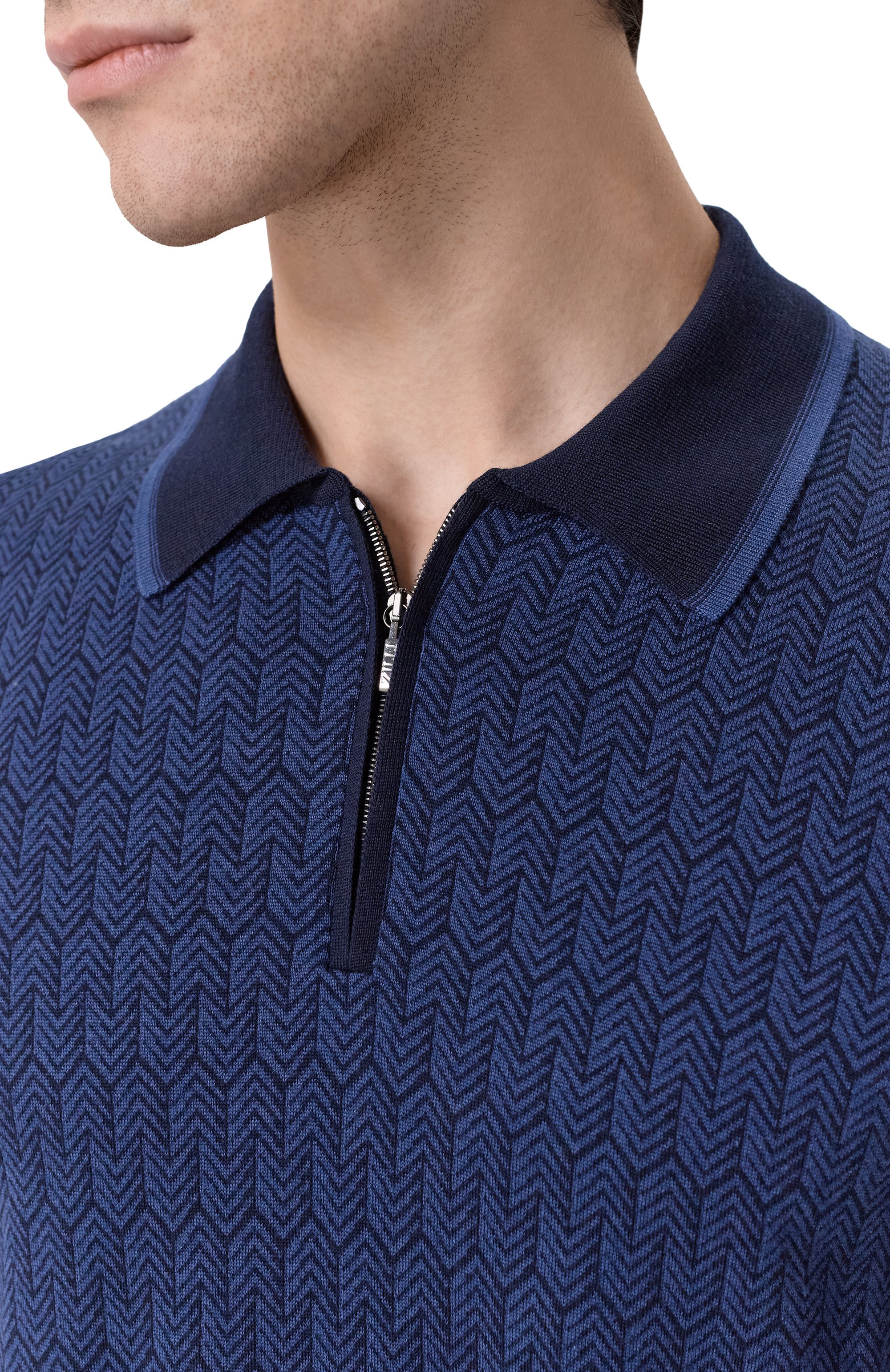 Поло из шерсти и шелка ZILLI, арт. KZP001M0230VHE001_001, фото 5