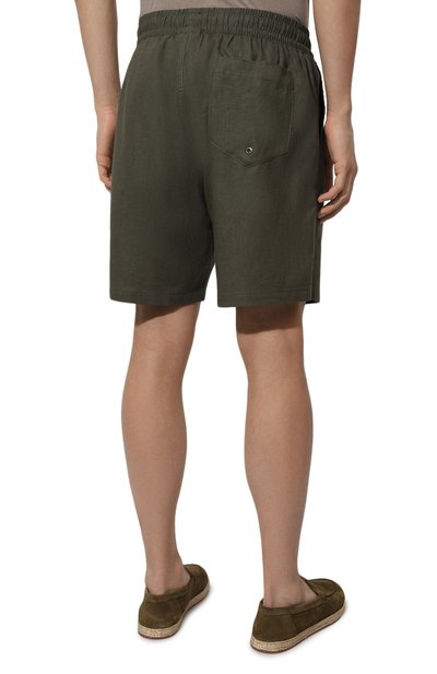Шорты изо льна и вискозы EMPORIO ARMANI, арт. 211864/4R467, фото 4