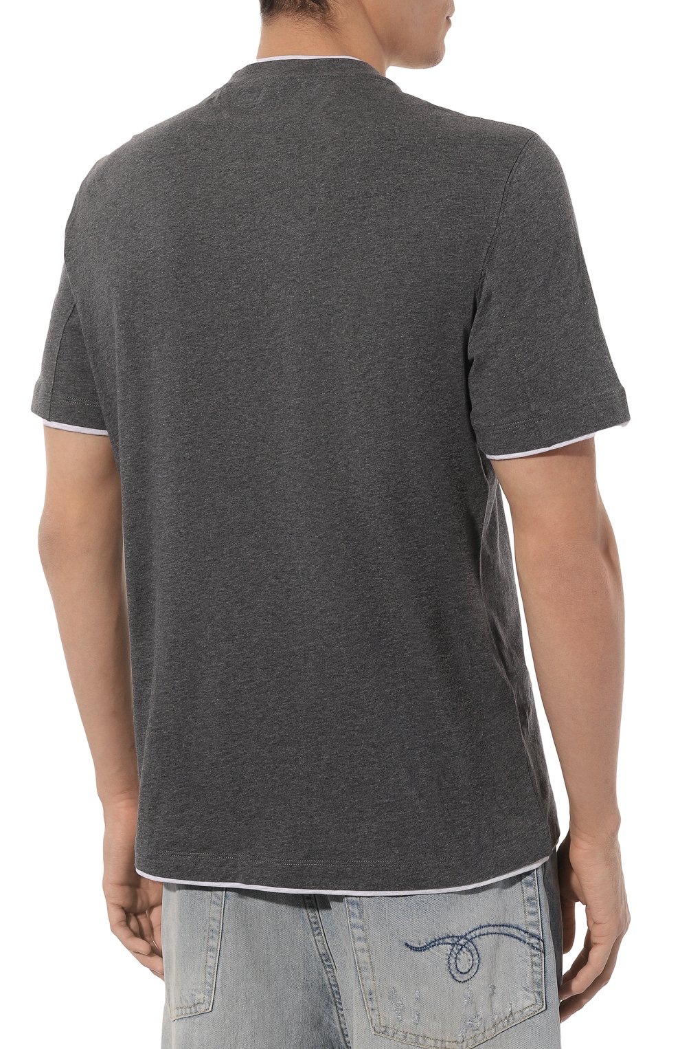 Хлопковая футболка BRUNELLO CUCINELLI, арт. M0B137427, фото 4