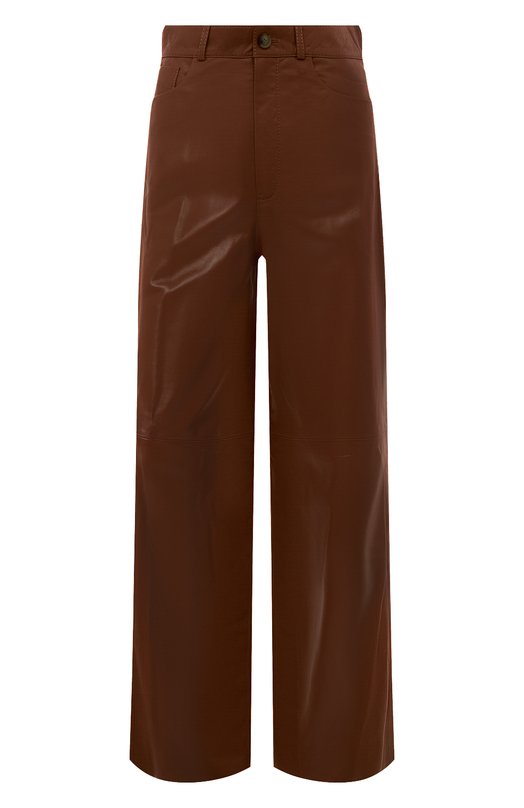 Кожаные брюки Chaud Studio JANETROUSERS23 Коричневый JANETROUSERS23