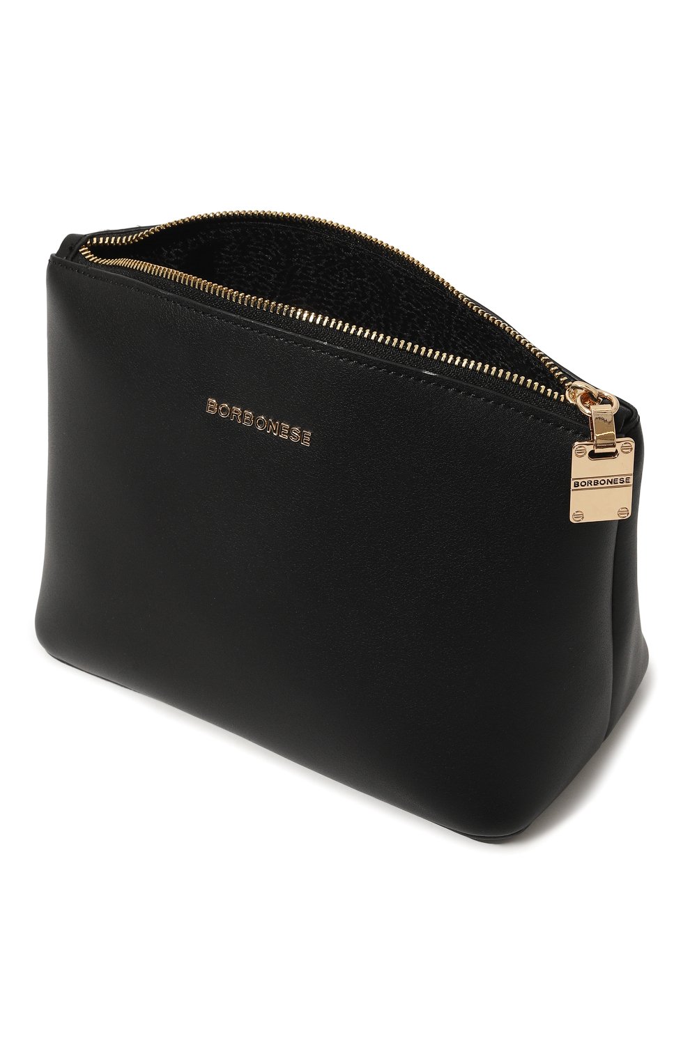 Косметичка lettering BORBONESE черного цвета по цене 17940 руб., арт. 922008, фото 3 Косметичка lettering BORBONESE, арт. 922008, фото 3