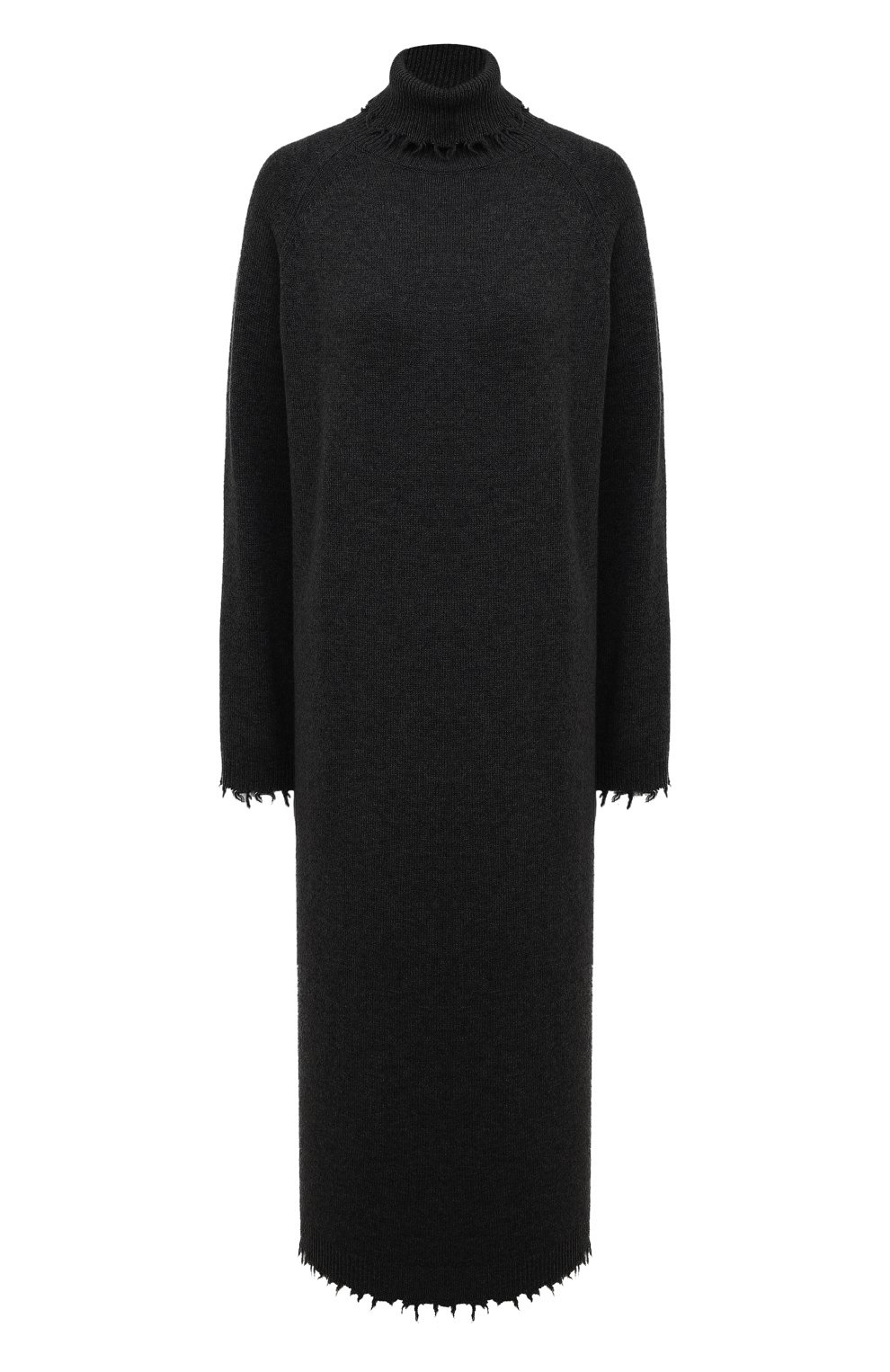 Платье из шерсти и кашемира ADDICTED темно-серого цвета по цене 39600 руб., арт. MK916_, фото 1 Платье из шерсти и кашемира ADDICTED, арт. MK916_, фото 1