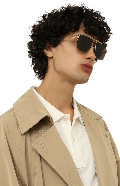 Солнцезащитные очки BOTTEGA VENETA золотого цвета по цене 42350 руб., арт. BV1149S 007, фото 3 Солнцезащитные очки BOTTEGA VENETA, арт. BV1149S 007, фото 3