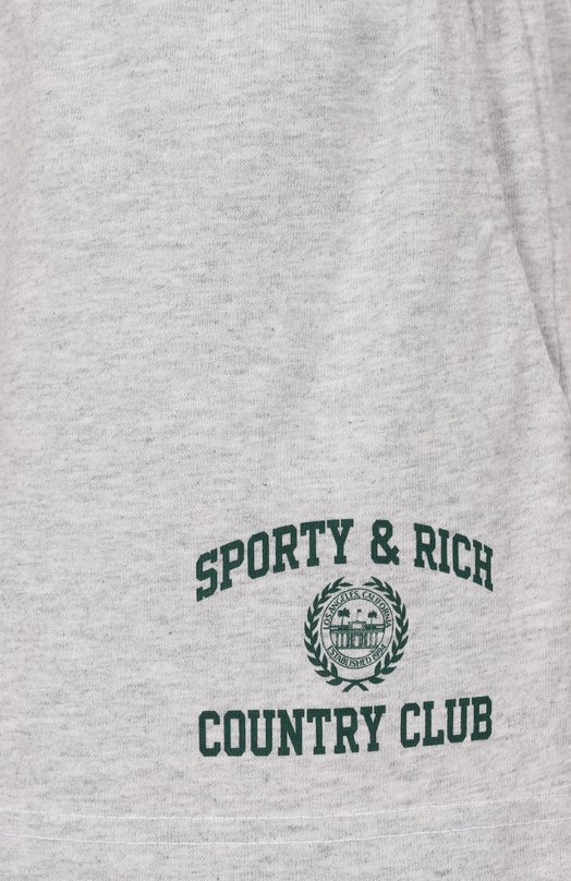 Хлопковые шорты Sporty and Rich SH037606218GY03 Серый  SH037606218GY03 Фото 6