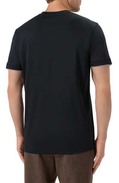 Хлопковая футболка VAN LAACK черного цвета по цене 19750 руб., арт. VL-PIL0S-F/180031, фото 4 Хлопковая футболка VAN LAACK, арт. VL-PIL0S-F/180031, фото 4