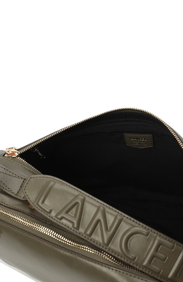Женская сумка origami medium LANCEL хаки цвета, арт. A12528 | Фото 5 (Размер: medium; Материал: Натуральная кожа)