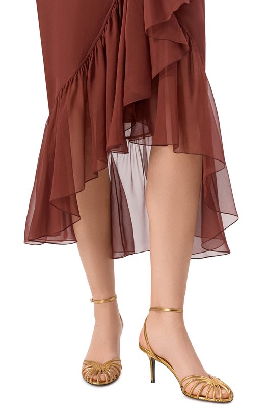 Кожаные босоножки Blake 75 Alevi Milano L26SC002.N.1309G03/LIZARD Золотой  L26SC002.N.1309G03/LIZARD Фото 2