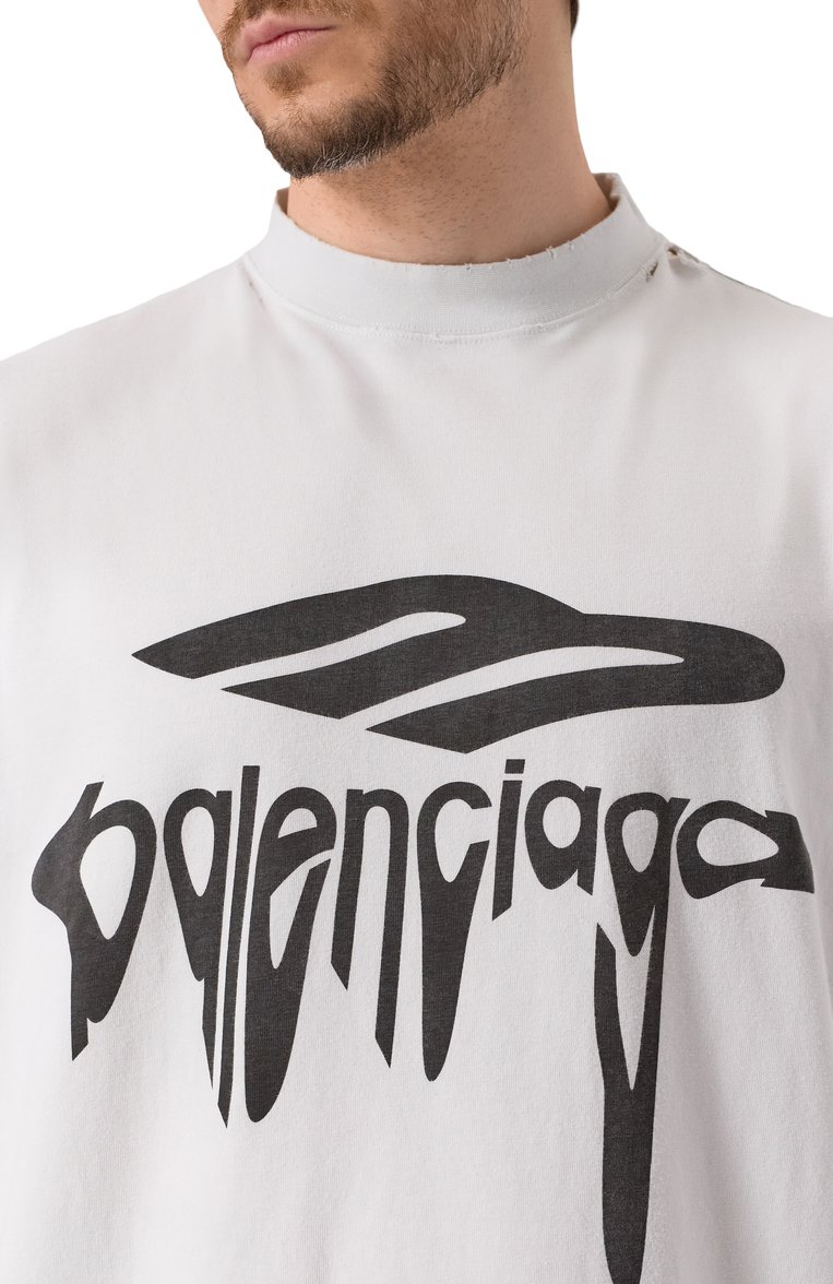 Хлопковая футболка BALENCIAGA, арт. 787349/TRVS8, фото 1