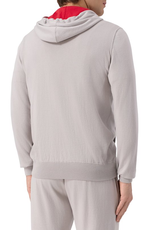 Хлопковая толстовка Kiton UMK1050V163 Серый  UMK1050V163 Фото 4