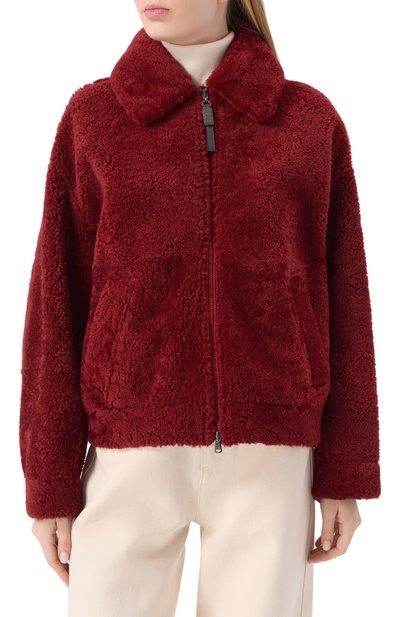 Бомбер из овчины BRUNELLO CUCINELLI, арт. MPMMI7834, фото 3