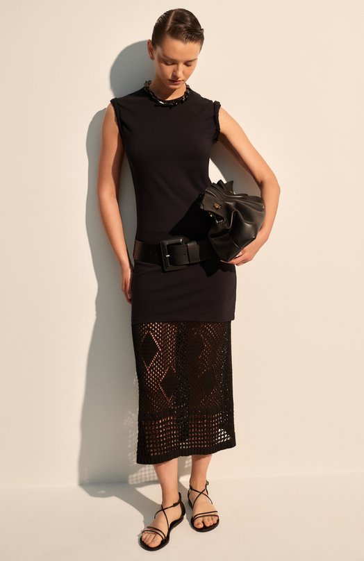 Хлопковое платье Balenciaga 829463/TNVB2 Чёрный  829463/TNVB2 Фото 6