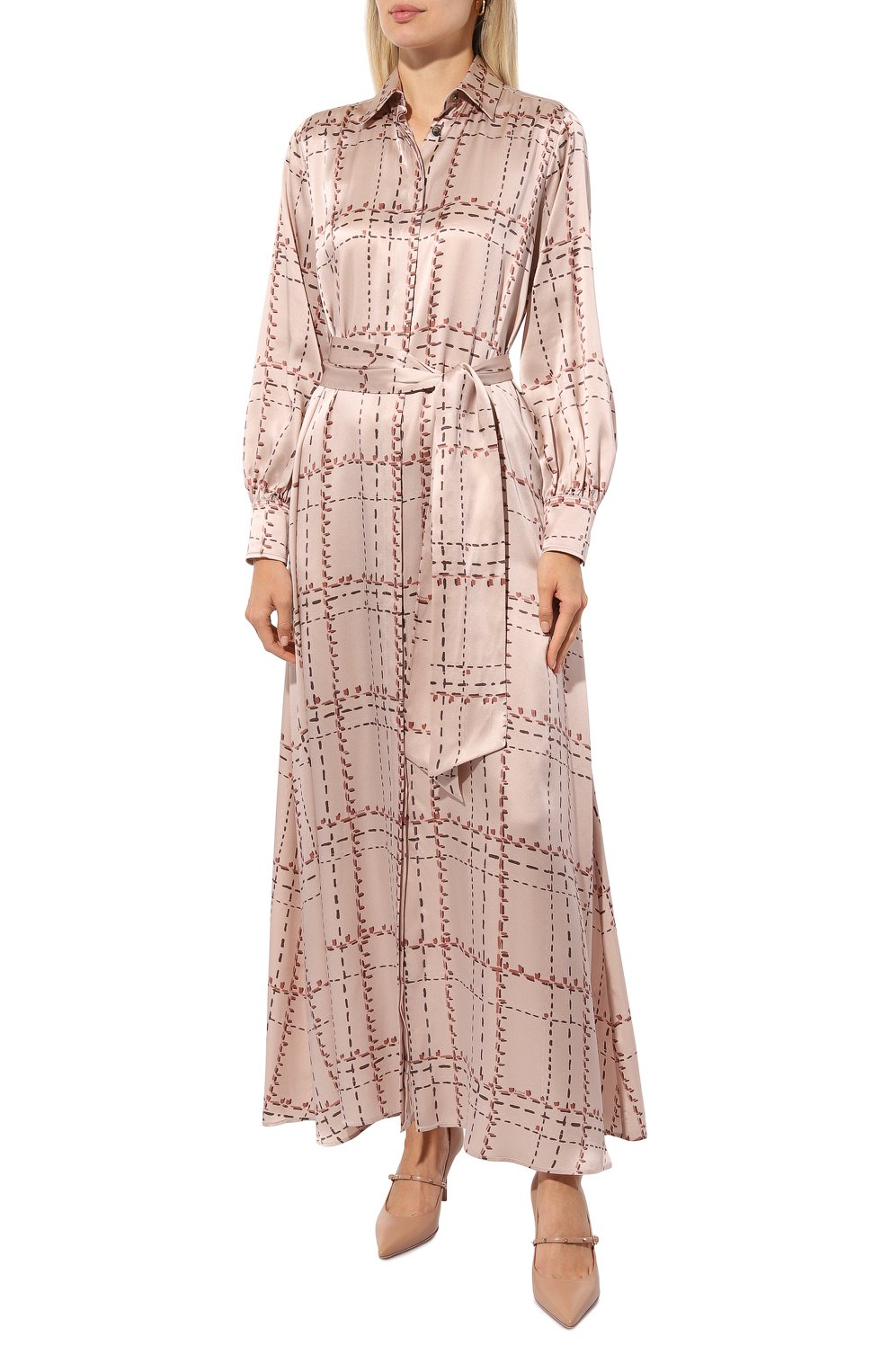 Шелковое платье KITON светло-розового цвета по цене 262000 руб., арт. D54325K0561E03, фото 2 Шелковое платье KITON, арт. D54325K0561E03, фото 2