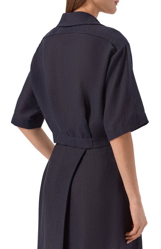 Льняная блузка Loro Piana FAP7857 Синий  FAP7857 Фото 4
