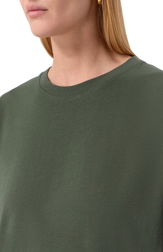 Хлопковая футболка Dries Van Noten 011100/2600 Зелёный  011100/2600 Фото 5
