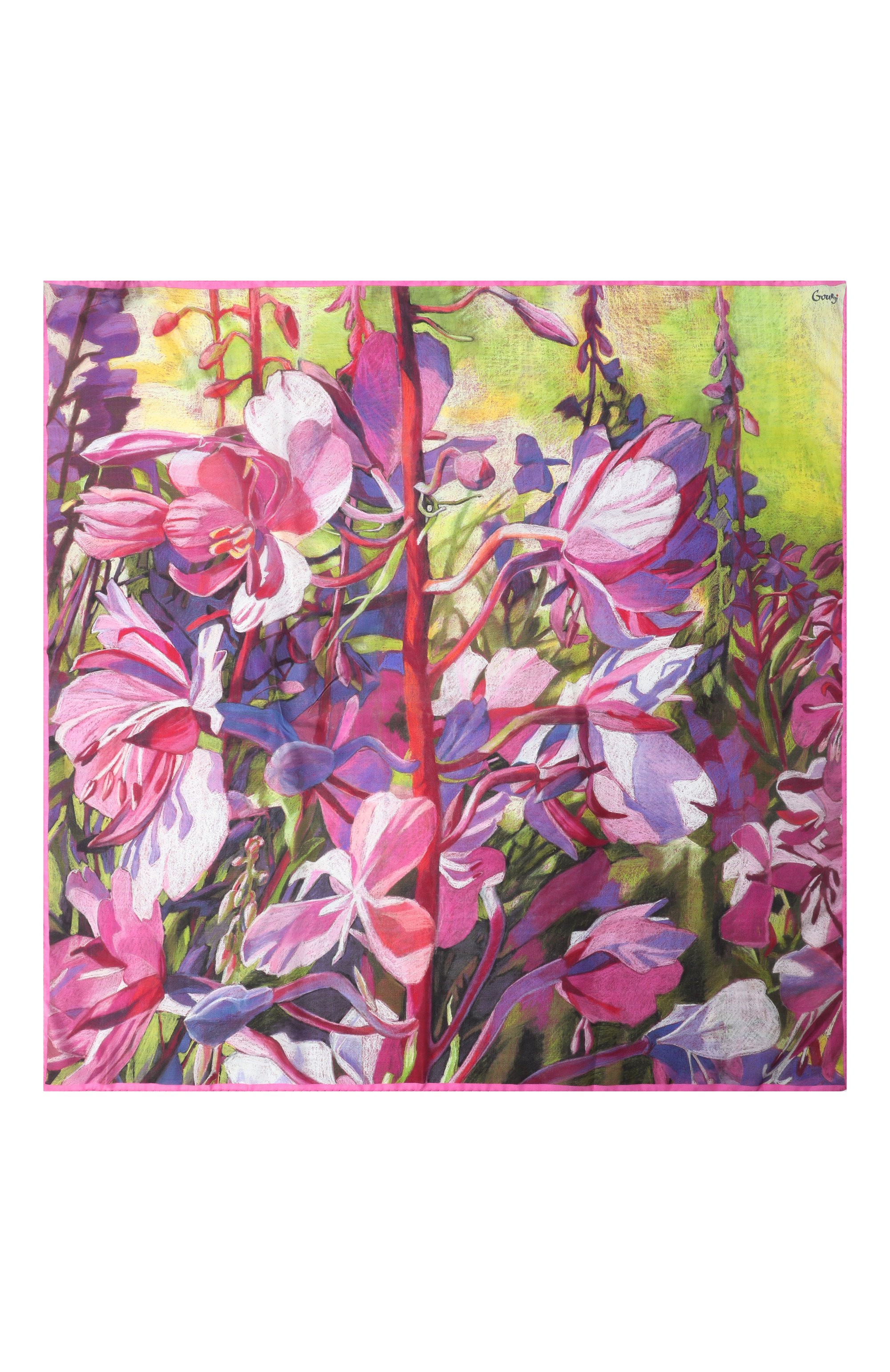 Шелковый платок иван-чай GOURJI, арт. 91134037/5591172, фото 4