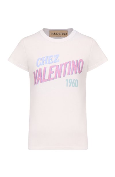 Женская хлопковая футболка VALENTINO, арт. 9B3MG26M/AA8