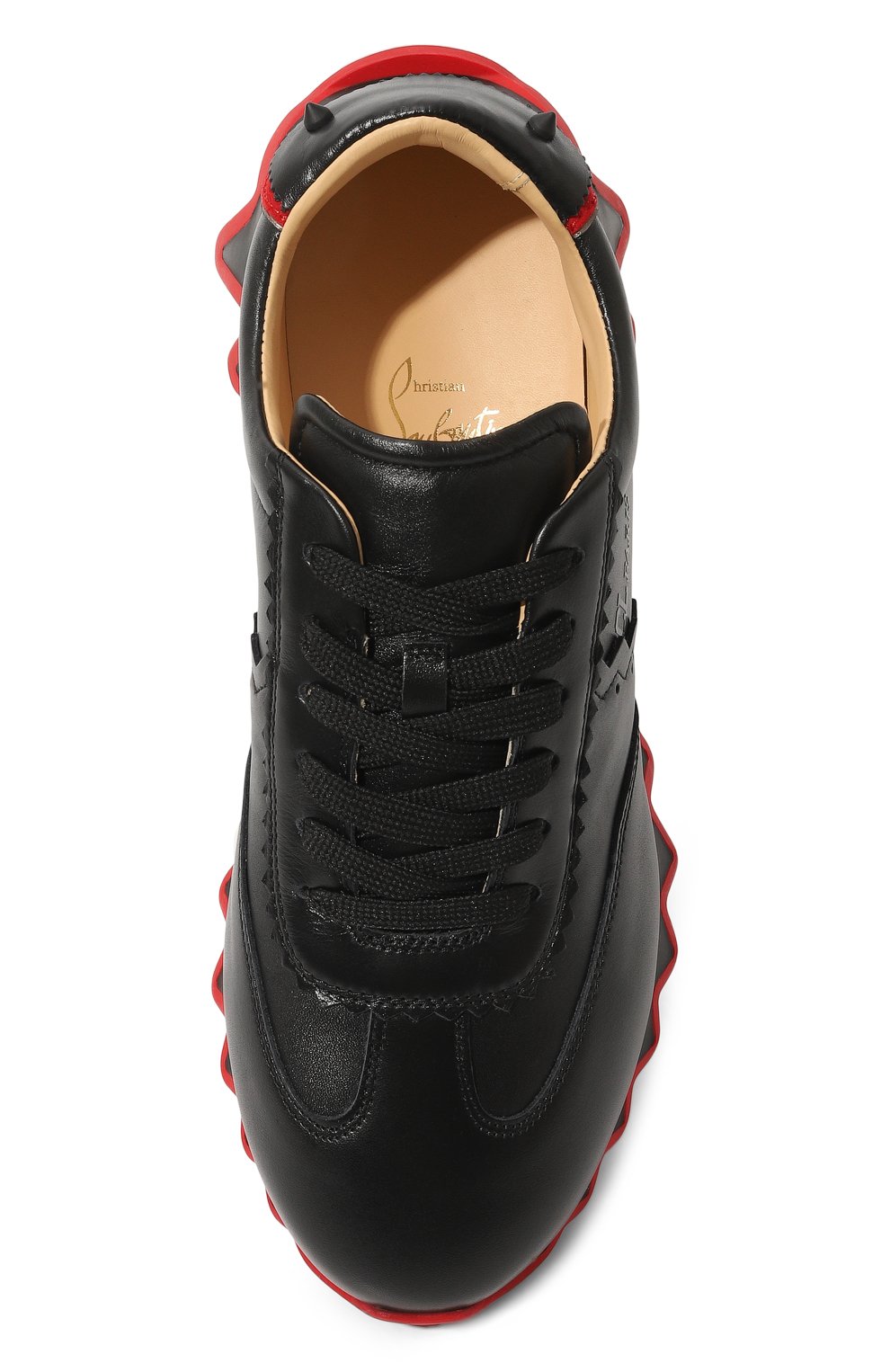 Кожаные кроссовки loubishark CHRISTIAN LOUBOUTIN черного цвета по цене 99500 руб., арт. 3210983, фото 4 Кожаные кроссовки loubishark CHRISTIAN LOUBOUTIN, арт. 3210983, фото 4